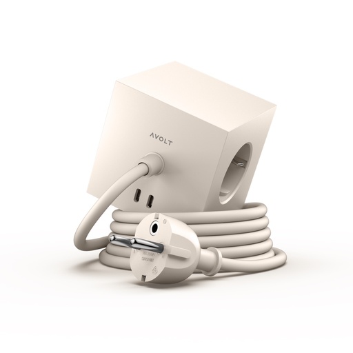 [SQ1-EUFC20-18BE] Square 1 avec USB-C (30W) - câble de 1.8 m Beige