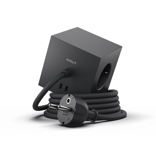 [SQ1-EUFC30-30SB] 3m Square 1 avec USB-C (30W) - Noir