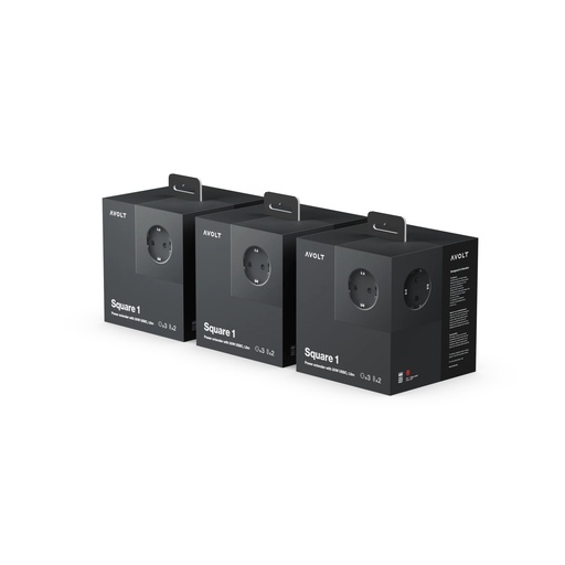 [SQ1-USB-C-P3-SB] Square 1 | Pack de 3 USB-C Stockholm Black