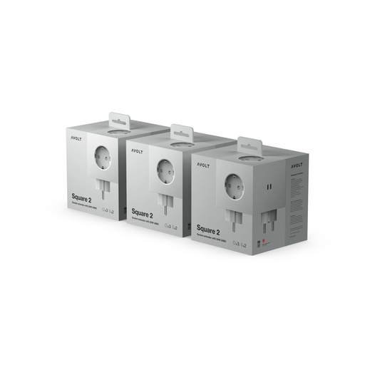 [SQ2-USB-C-P3-GG] Square 2 | Paquet de 3 USB-C Gotland Grey