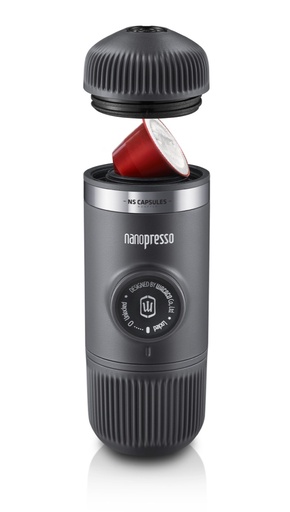 [WAPANANSBLK] Wacaco Nanopresso -  Machine à café portable  - Café Moulu + NS adaptor - Grey