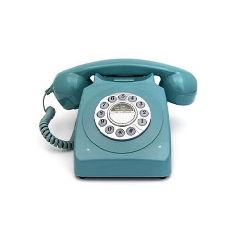 [GPO746PBLU] GPO  746 Push - Téléphone à Bouton Poussoir -   Blue