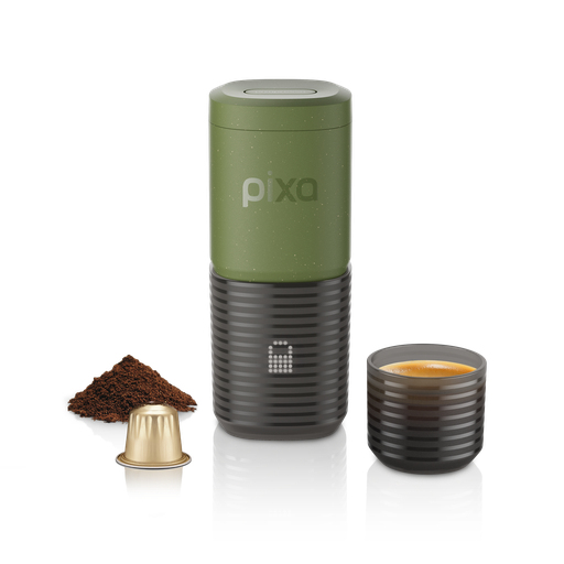 [WAMAPIXAOGR] Wacaco Pixapresso -  Machine à café portable éléctrique - Café Capsule & Café Moulu - Olive Green