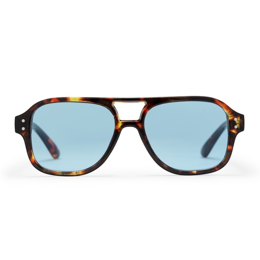 [16135QA] Cocas TURTLE BROWN / LIGHT BLUE