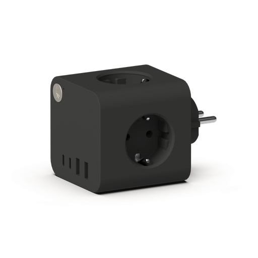 [KFNB02] Kreafunk - Multiprises Murales - 2 USB-A & 2 USB-C  - Ampie - Black - 25W