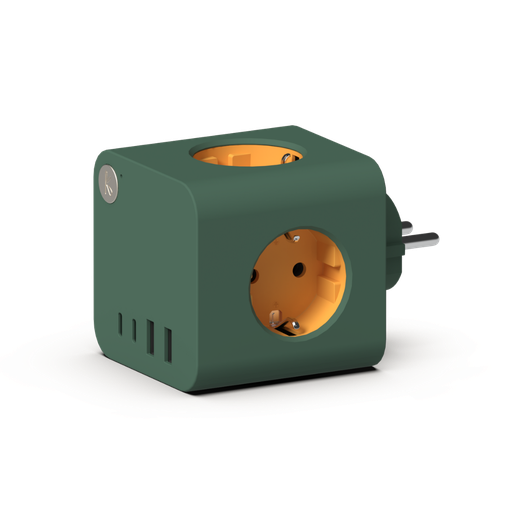 [KFNB08] Kreafunk - Multiprises Murales - 2 USB-A & 2 USB-C  - Ampie - Nordic Green - 25W