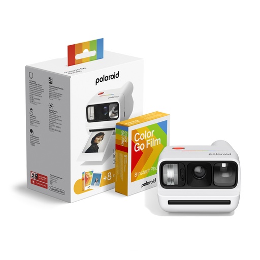 [006648] Appareil photo instantané Polaroid Go Gen 3 White + Color Film Bundle (8 Photos)