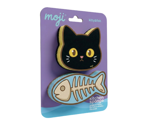 [MOKS-KI01] Eponge de cuisine - Kitty & Fish