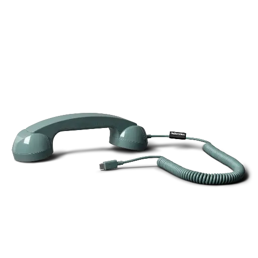 [POP-P-GRN] Native Union Pop Phone – Combiné Téléphone Rétro pour Smartphone – Slate Green