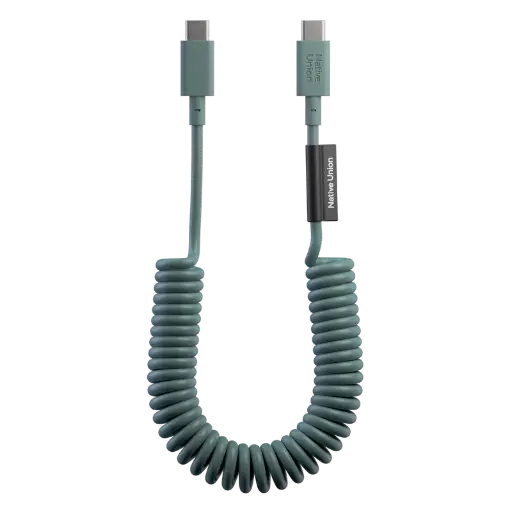 [POP-C-GRN] Native Union POP Cable 1,2 m – Câble USB-C vers USB-C 60W – Slate Green