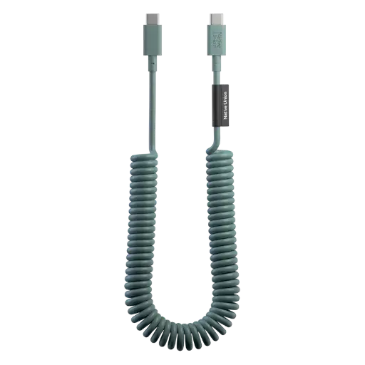 [POP-C-XL-GRN] Native Union POP Cable XL 2,4 m 60W – Câble USB-C vers USB-C Charge Rapide – Slate Green