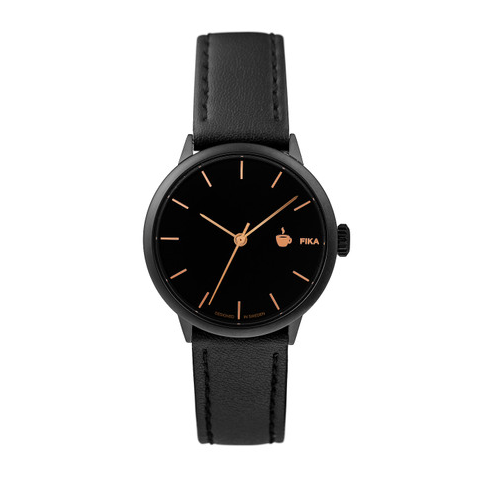 [14231JJ] Khorshid Mini Fika Black / Black Vegan Leather Strap