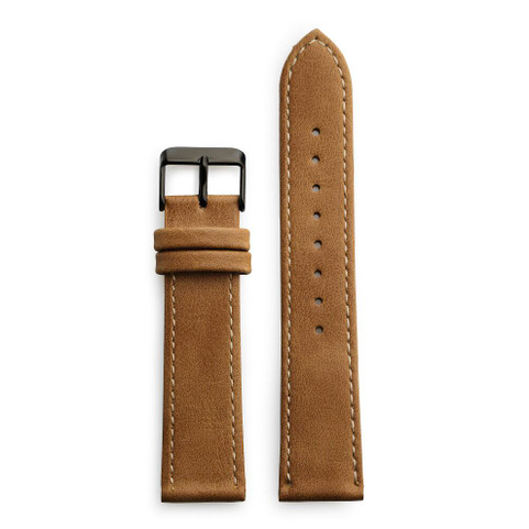 [S-14230JJ] LEATHER STRAP CHPO BROWN VEGAN
